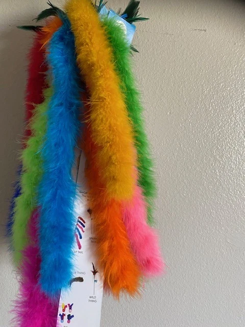 GO CAT TAIL STICK TOY FLUFFY BOA INTERACTIVE TEASER ASSORTED COLORS 6 PACK