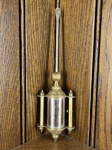 Antique Kroeber? Kitchen Gingerbread Clock Pendulum Single Faux Mercury Tube (S) - Picture 2 of 9