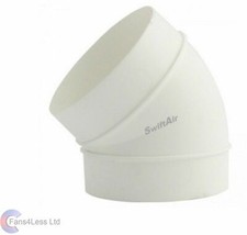 Ducting 45 Degree Elbow Joint Bend Ventilation Duct Pipe 4" 5" 6" 100 125 150 mm