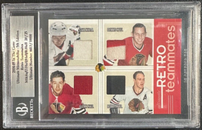 MIKITA HULL HALL HULL 2004-05 ITG Ultimate Memorabilia Retro Game-Worn 20/25