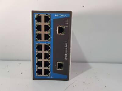 MOXA EDS-316-T 16-Port Unverwalteter Ethernet Switch 1201003161015 REV 1.2