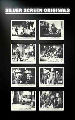 Twelve [12] to the Moon 8x ORIGINAL UK FOH Lobby Cards Ken Clark 1960