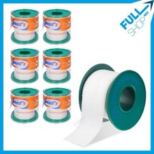 6 Cerotti adesivi in SETA su rocchetto m 5x5 cm - Cerotto medicazione in SETA