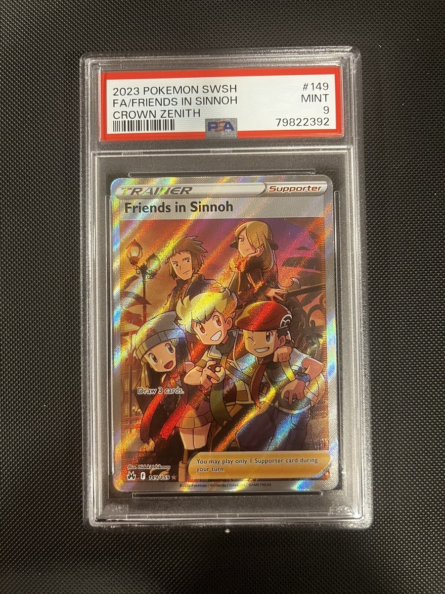 PSA 9 Mint 2023 Pokemon Crown Zenith Friends in Sinnoh Full Art