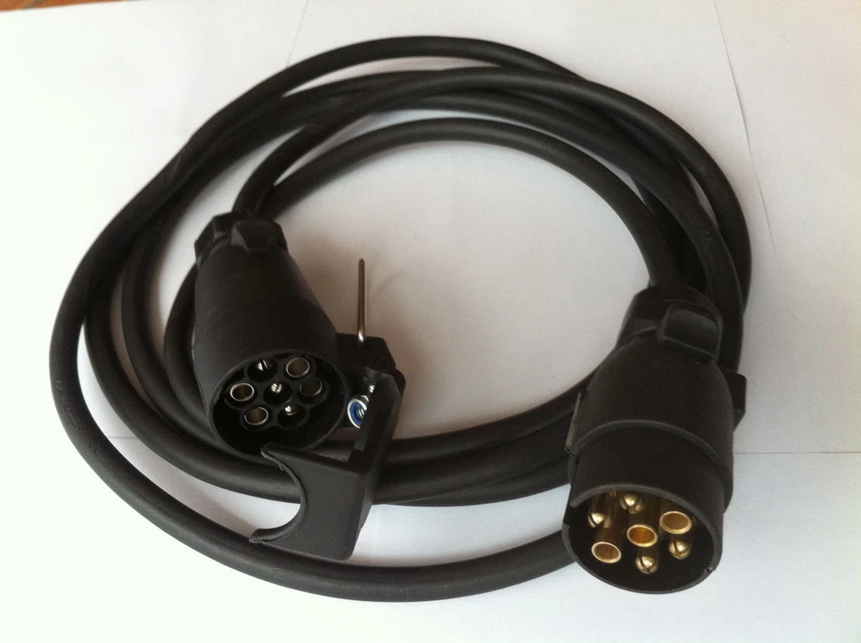 Anhänger Verlängerungskabel Kabel 7 - polig 1,5 Meter lang Stecker / Kupplung