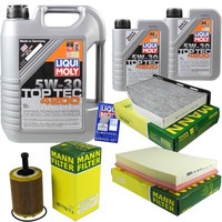 Inspektionskit Filter Liqui Moly ÖL 7L 5W-30 FüR Audi A3 Sportback 8PA 3.2 V6