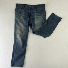 Levi’s Mens 36x32 502 Jeans Blue Taper Fit Leg Stretch Denim Pants