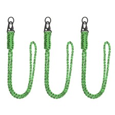 Paracord Lanyard, 550 Heavy Duty Keychain Necklace Lanyard 3 Pack, Grass Green
