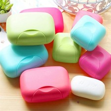 Portable Travel Soap Box Plastic Soap Dish with Lid Small & Large