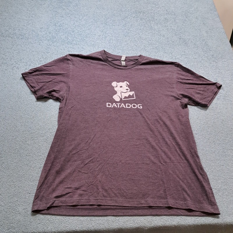 Next Level Purple DataDog T-shirt Mens Size XL Casual Short Sleeve Crew Neck