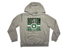 BOSTON CELTICS Gray/Green Warm NBA BASKETBALL HOODIE Fan Sweatshirt Kid YOUTH XL
