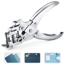 3 in 1 Badge Slot Hole Punch for ID Card: Handheld Card Puncher Suitable for PV