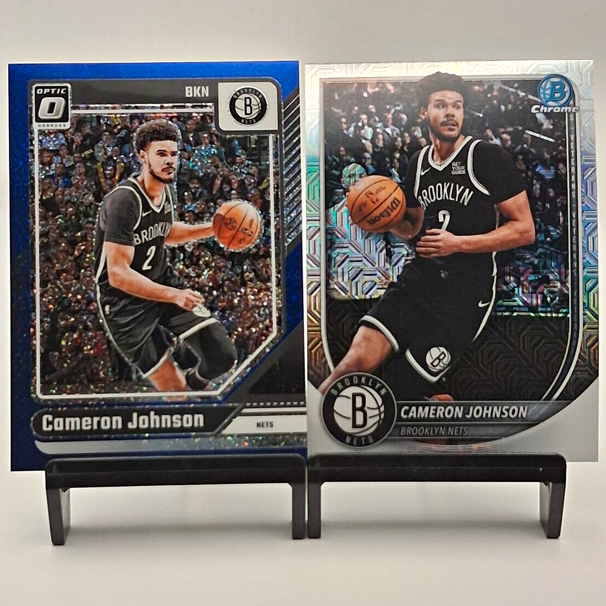 Cameron Johnson Nets Donruss Optic /15 & Bowman Chrome U Lot (2) #35 BCV-61