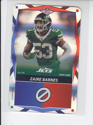 2025 NFL Uno Elite ZAIRE BARNES Red Blue Foil SP Jets #015