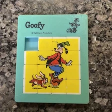 Vintage Goofy Walt Disney Productions Slide Puzzle 