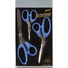 Allary Ultra Sharp 3-Piece Scissors Set (Aqua)