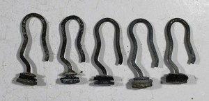 c1890 SET of 5 ANTIQUE SODA BOTTLE - HUTCH SODA BOTTLE WIRE CLOSERS