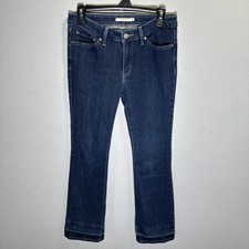 Levi  s 715 Boot Cut Jeans Womens Size 28 Mid Rise Stretch Dark Wash 28x30 
