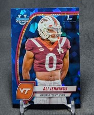Ali Jennings 1st Rookie RC 2024 Bowman Chrome U Sapphire Card #10 Virginia Tech. rookie card picture