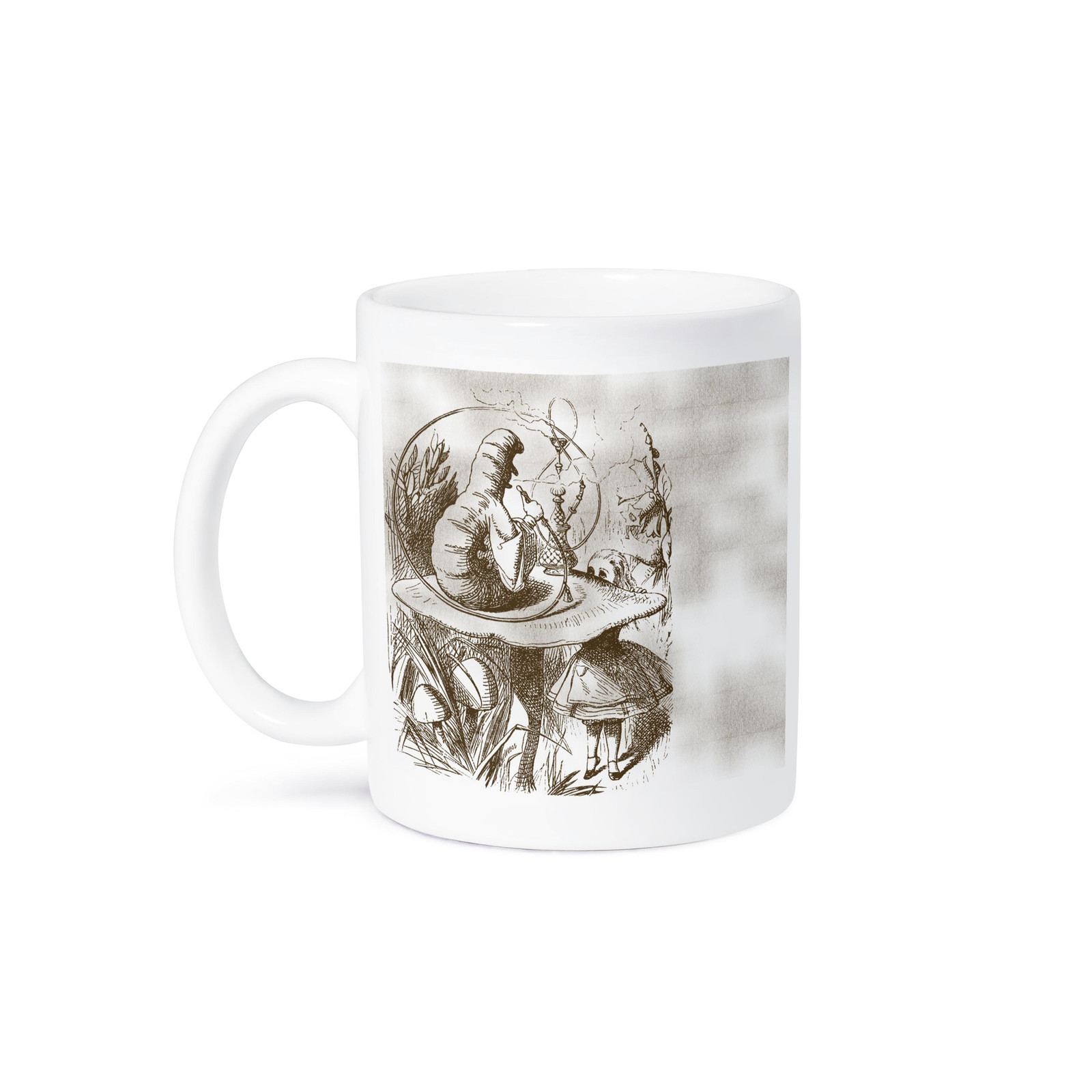 3dRose Alice in Wonderland Caterpillar on Mushroom Vintage Design Mug
