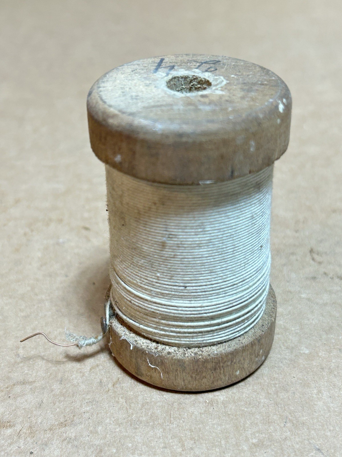 26 Gauge Cloth Covered Magnet Wire Wood Spool Vintage Tube Radio