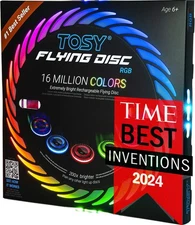 TOSY Flying Disc - 108 RGB Multicolor or 36 Monocolor LEDs, Super Bright, Smart 