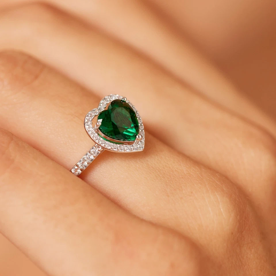 BROSWAY FANCY ANELLO DONNA CUORE IN ARGENTO925 E ZIRCONI FLG147C LIFE GREEN N.14 - Immagine 3 di 4