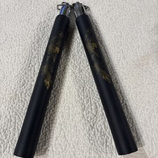 Toy Nunchucks, 12 Inch Foam Padded, Dragon, Black, Karate, Martial Are, Bruce Le