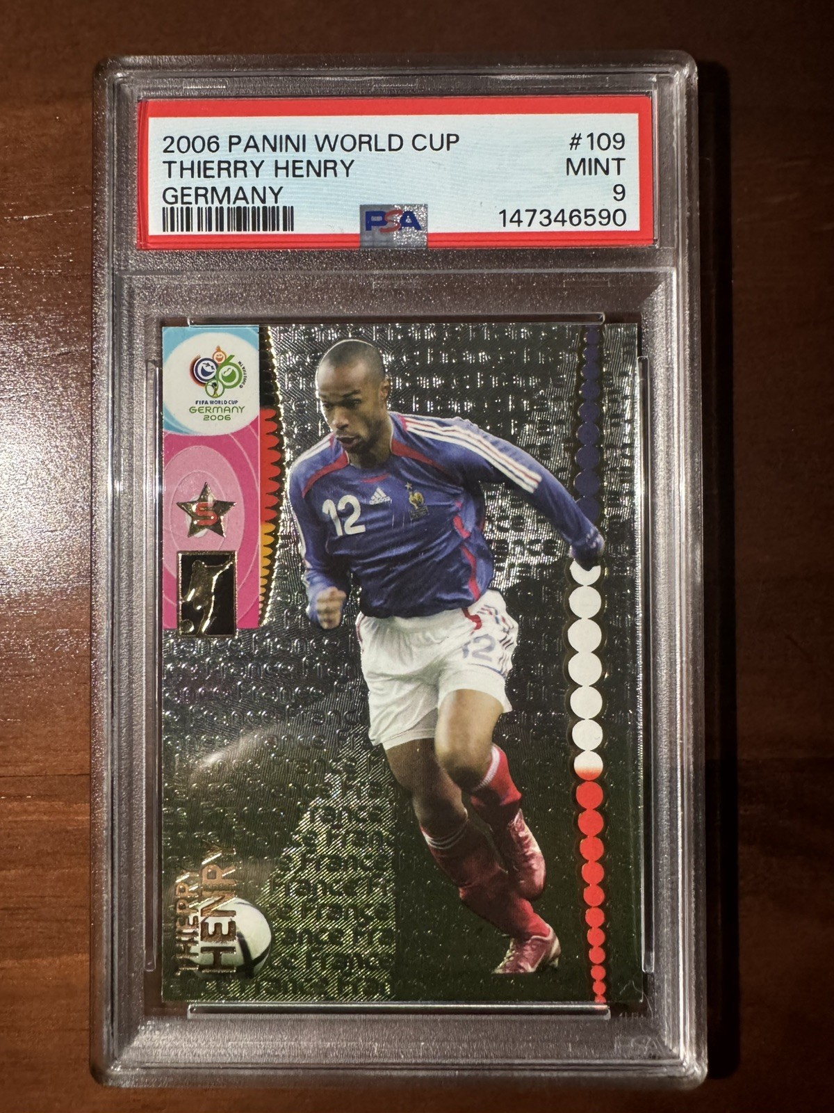 Thierry Henry 2006 Panini World Cup Germany #109 PSA 9 Mint France