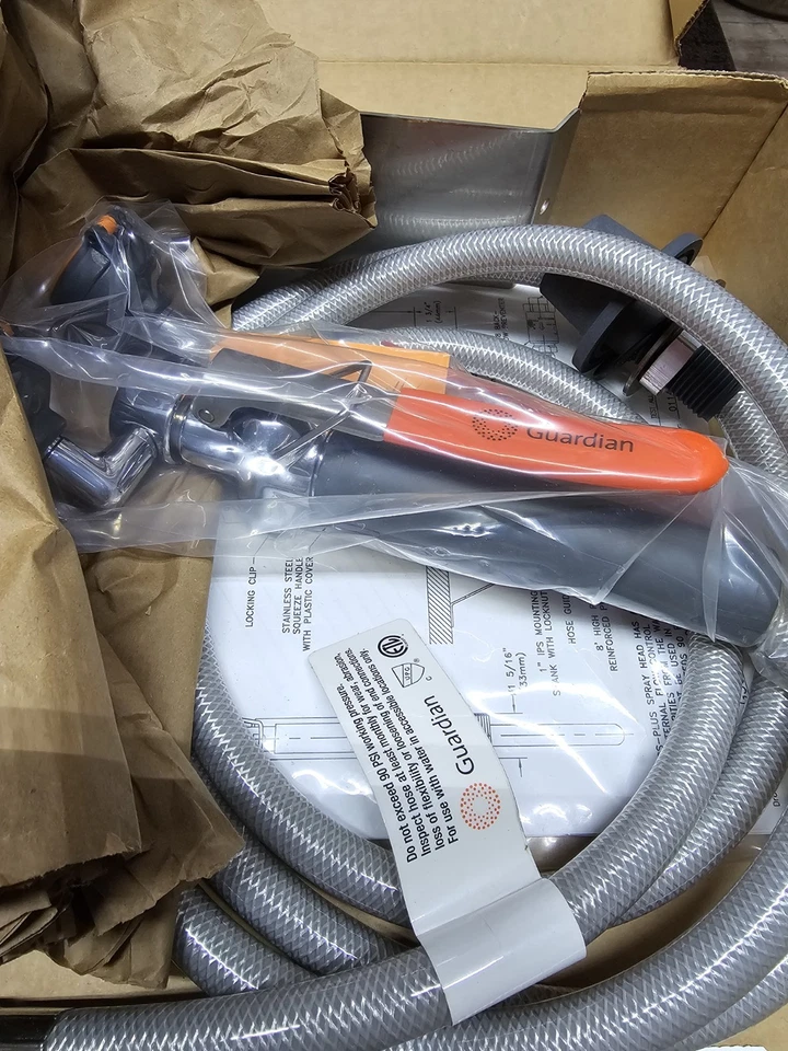 Клапан смешивания Guardian G3600LF 6 галл/мин с шлангом для промывки глаз/траншеи Guardian G5022BP-HG - Изображение 3 из 4