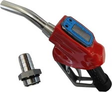 1" Inlet Fuel Gas Automatic DIESEL Spout Nozzle Red - Digital Display