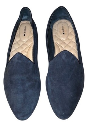 Birdies Heron Venitian Blue Velvet Flats Size 11 EUC