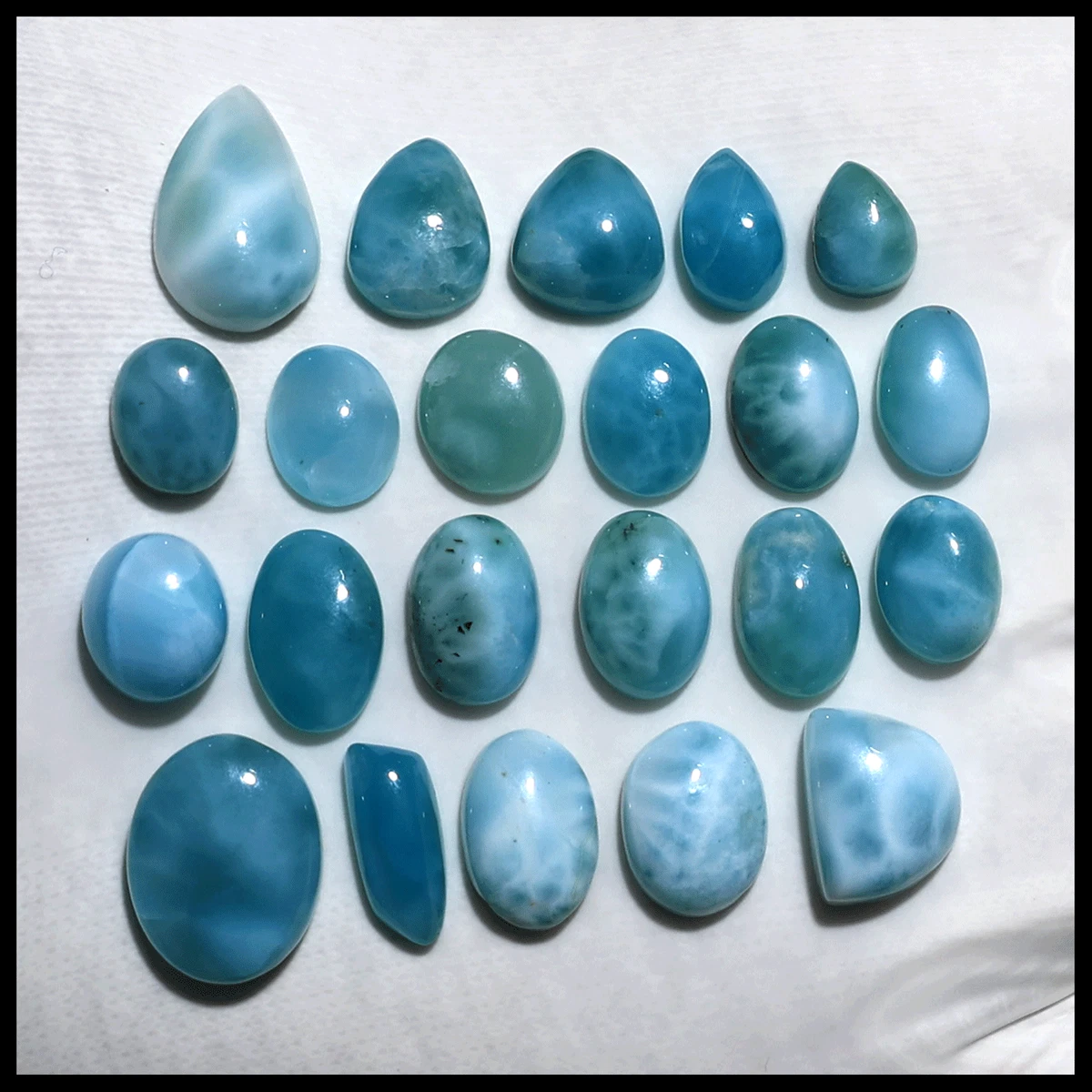 Cabochon Larimar Naturel – République Dominicaine – Bleu Ciel – 8 Grammes – Pièce Unique #LC133