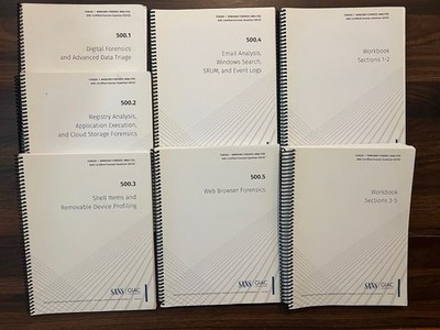 SANS FOR500 2023 Windows Forensic Analysis, GCFE Books(All 7 books+USB+Posters)