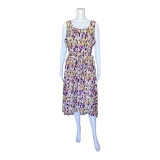 Shelby & Palmer Womens Size 14 Abstract Print Hi Low Dress Sleeveless Belted