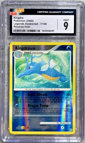 Pokémon Card Kingdra Reverse Holo CGC 9 Mint, Legends Awakened 7/146, 2008 (1)