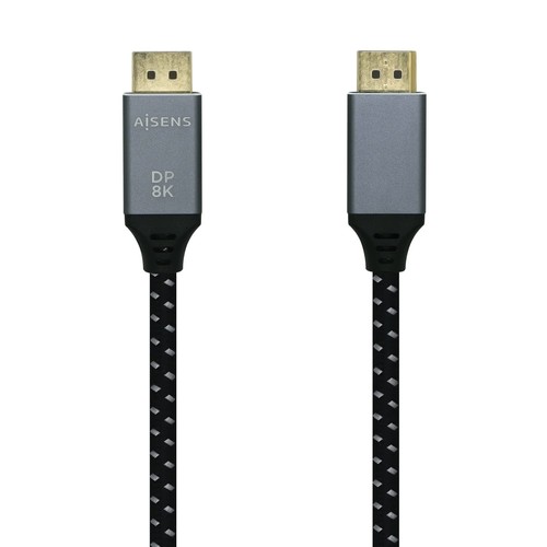 AISENS A149-0438 DISPLAYPORT V1.4 8K@60Hz, DP/M-DP/M, Grey/Black, 3m - 第 1/4 張圖片