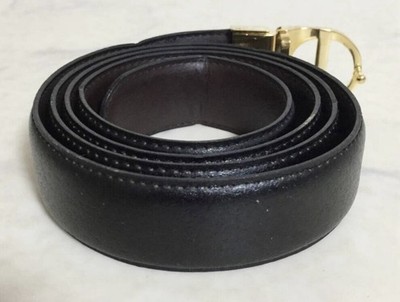 Vintage Dunhill Leather Belt w/ Gold d Logo Buckle, Authentic | eBay