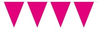 Folat 8714572226196 Wimpelkette, Wimpelgirlande, 10 Meter, Mit 15 Rosa Wimpeln,