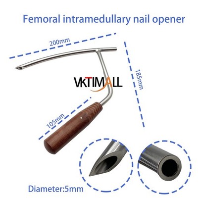 Orthopedic Instruments Femoral Drilling positioning tool Inner dia 5mm Bone AWL