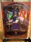 2024 Panini Select - Rookie Swatches J.J. McCarthy #RS-JMY Red Prizm (RC)