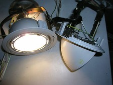 1x bis 6x HQI HIT Einbaustrahler CDM-T 150W Downlight weiss m.EVG ausklappend 