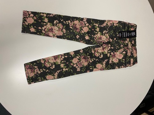 Hudson Kids Girls Dixie Ankle Stretch Twill Pink Rose Flowered Jeans Size 7 NWT - Picture 3 of 4