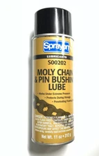SPRAYON S000202 Moly Chain&Pin Bush Lube, Net Wt 11oz Aerosol .