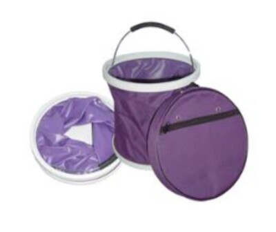 NWT Presto Collapsible Bucket Purple Fabric 2.9 gallon Watertight Bucket