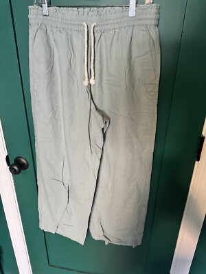 Never Worn J Crew Woman s Wide Leg Pants Summer Bloom Elastic Waist Deep Pockets