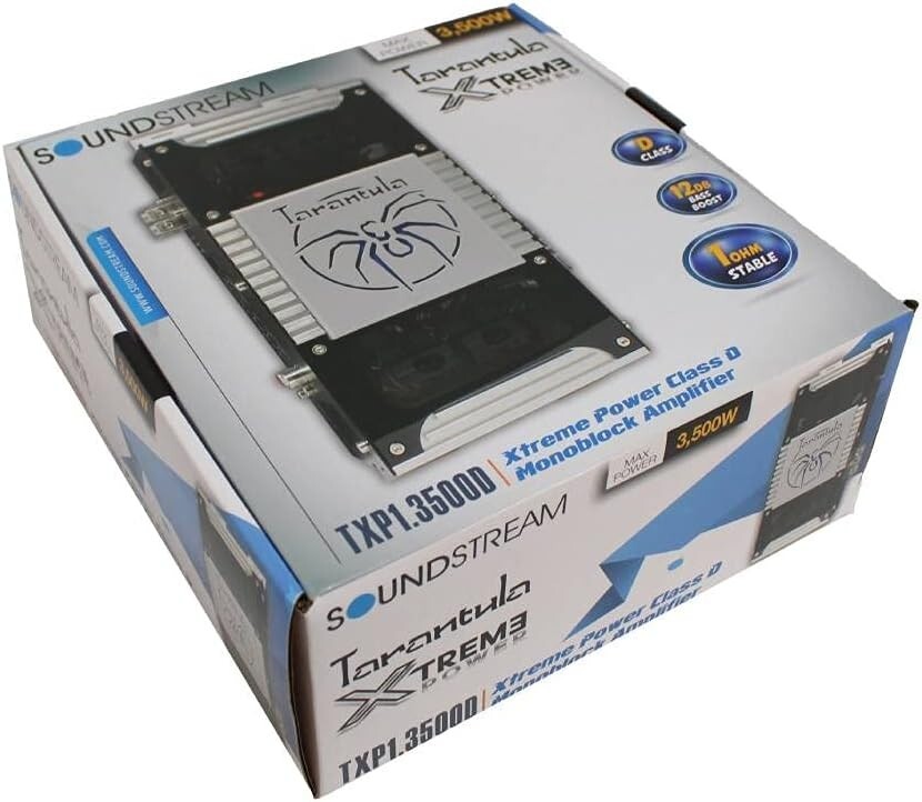 Комплект автомобильных аудиодинамиковсабвуферных усилителей Soundstream TXP с 4-канальным и моноблочным 1-канальным усилителем