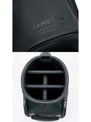 【カズ】PING ブラック ゴルフバッグ CB-U2501 PING CB-U2501 2025 Model Golf Caddy Bag – Premium PU Leather