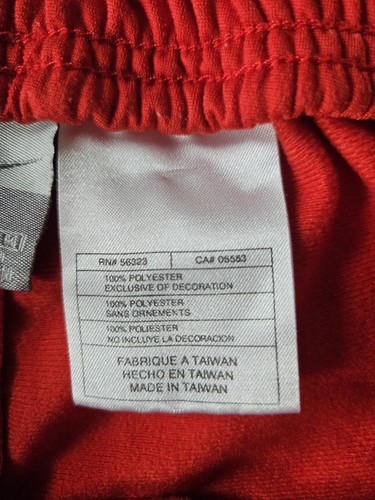Vintage Nike Red Mens Sweatpants Joggers Size M Y2K White Stripe Basketball - Picture 6 of 17