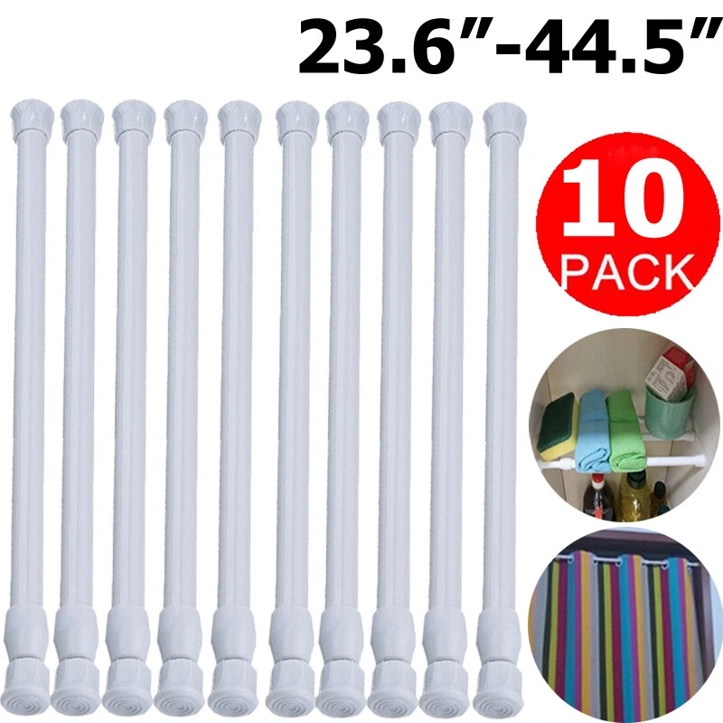 Barra de cortina de tensión de acero de alta resistencia 2-10 piezas poste de cortina ajustable de carga de resorte Foto 2 de 4